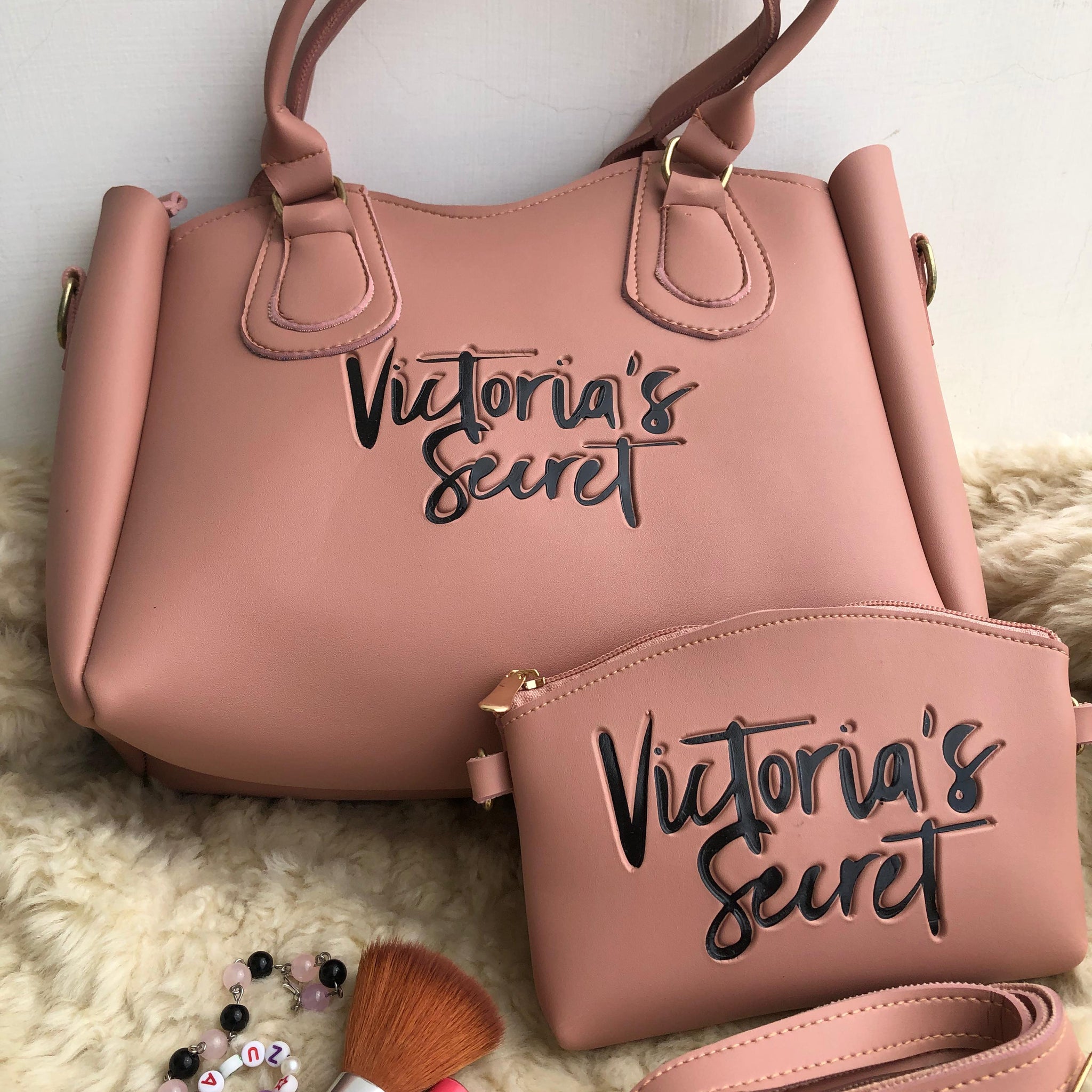 Soft Pink Shoulder Handbag