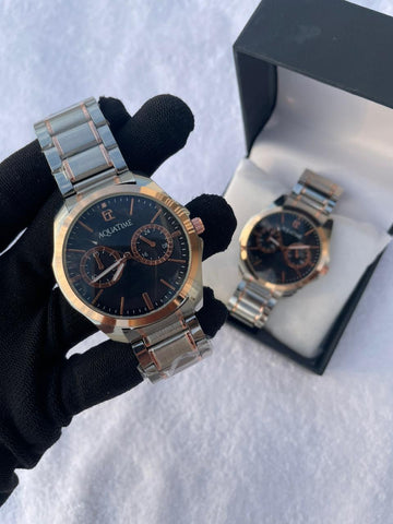 AQUATIME Two-Tone Luxury Chain Watch for Men – Chronograph Dial
